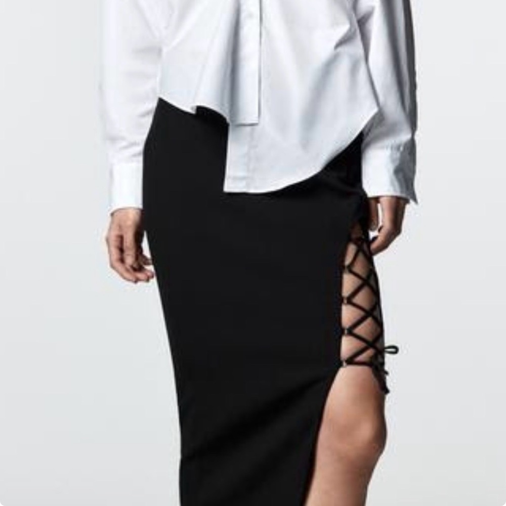 Zara Laced Pencil Skirt